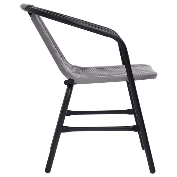 vidaXL Vrtni stoli 4 kosi plastika, ratan in jeklo 110 kg