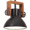 vidaXL Industrijska viseča svetilka 25 W črna okrogla 19 cm E27