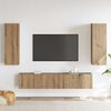 vidaXL Komplet 4 kosov stenske TV omarice Artisan Oak Engineered Wood