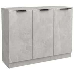 vidaXL Komoda betonsko siva 90,5x30x70 cm konstruiran les