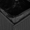 vidaXL &Scaron;katla za blazine Črna 50 x 50 x 50 cm poli ratan