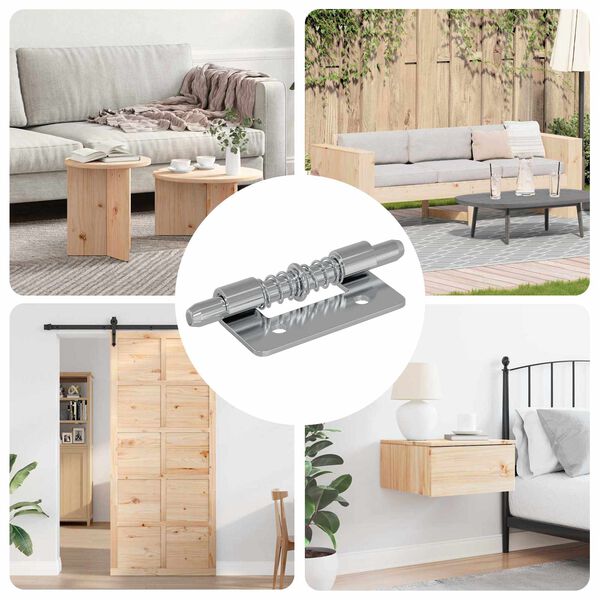 vidaXL Zaponka 12 pcs srebrna 46 x 17 x 1,2 mm Jeklo