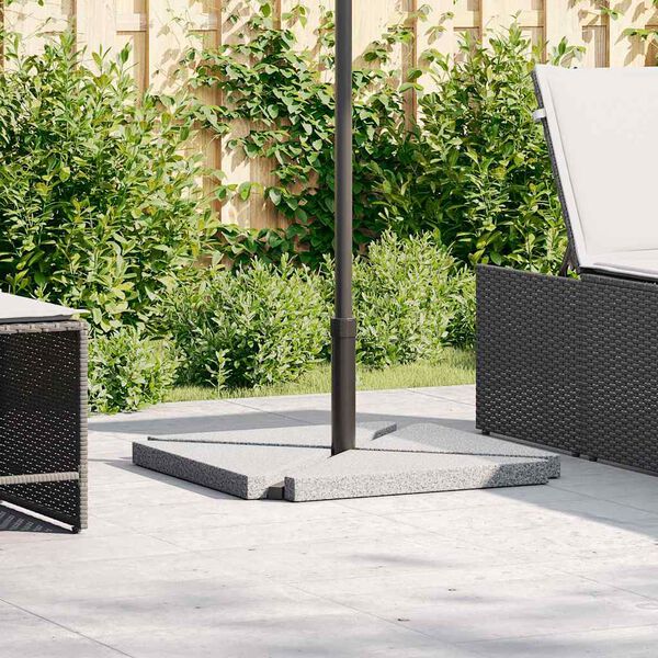 vidaXL Uteži za dežnike 4 kosi sive granitne trikotne 14 kg