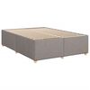 vidaXL Box spring postelja z vzmetnico taupe 140x200 cm blago