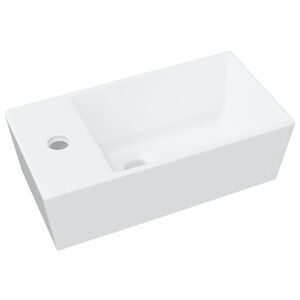 vidaXL Umivalnik bel 48x25x15 cm keramični