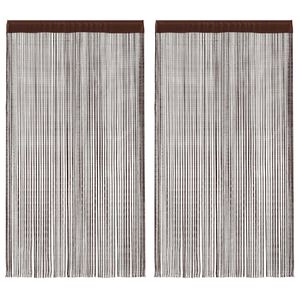 vidaXL Zavese iz nitk 2 kosa 100x250 cm rjave barve