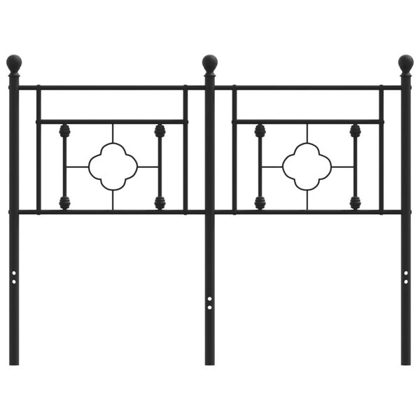 vidaXL Kovinsko posteljno vzglavje črno 120 cm
