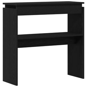 vidaXL Konzolna miza Črna Orehovina 80 x 30 x 80 cm Inženirski les