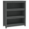 vidaXL Knjižna omara siva 80x35x97 cm trdna borovina