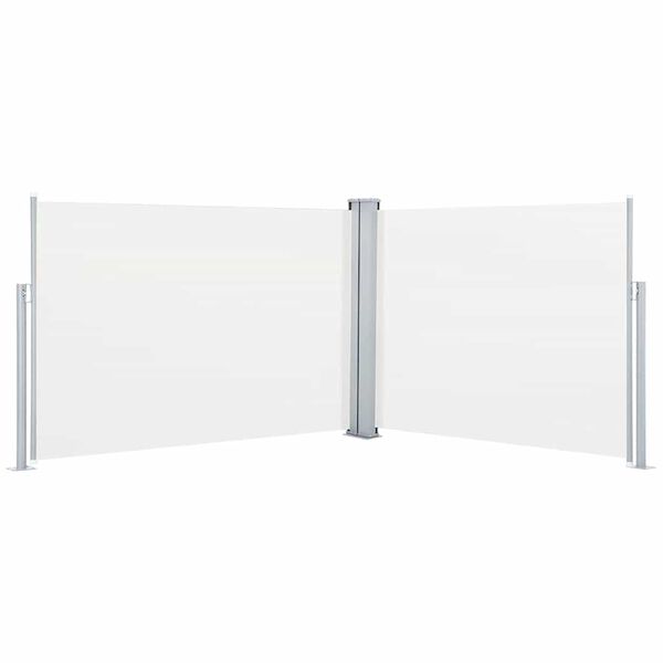 vidaXL Zložljiva stranska tenda krem 120x1000 cm