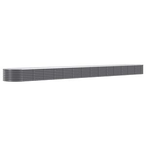 vidaXL Visoka greda iz cinkanega jekla 620x80x36 cm antracit