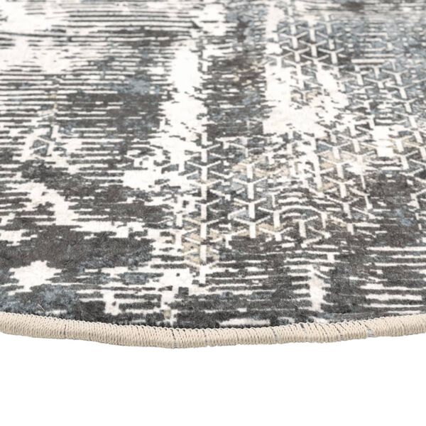 vidaXL Preproga pralna večbarvna Ø 120 cm protizdrsna