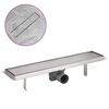 vidaXL Kanaleta za Tu&scaron; 530x140 mm Nerjaveče Jeklo