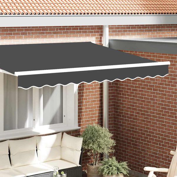 vidaXL Zaslon tende Antracit 580 x 20 cm Platno