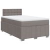 vidaXL Box spring postelja z vzmetnico taupe 120x190 cm blago