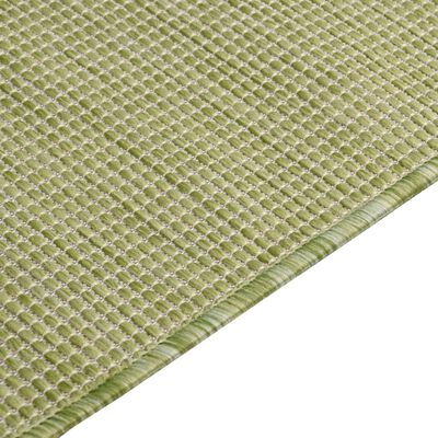 vidaXL Zunanja preproga ploščato tkanje 80x150 cm zelena