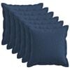 vidaXL Prevleka za blazino 6 pcs HOUTEN Modra 45 x 45 cm Lažni lanu