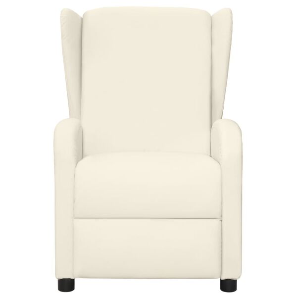 vidaXL Masažni stol krem umetno usnje