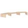 vidaXL Stojalo za zaslon 80x24x10,5 cm trdna borovina