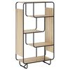 vidaXL Visoka komoda Sonoma hrast 80 x 37.5 x 144 cm Obdelan les
