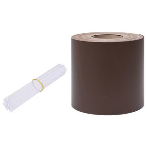 vidaXL Za&scaron;čitni trak PVC 35x0,19 m rjave barve