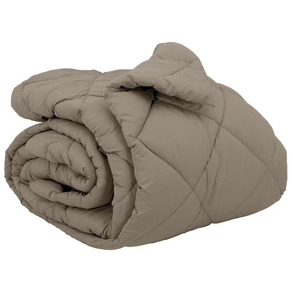 vidaXL Zimska posteljnina Svetlo siva 220 x 200 cm Mikrovlakna