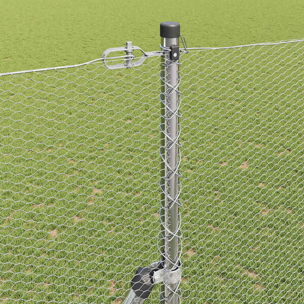 vidaXL Steber ograje. srebrna 25 x 1,5 m (13 mm mreža) Jeklo