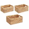 vidaXL Ko&scaron;are za shranjevanje 3 pcs Naravna 40 x 30 x 18 cm