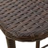 vidaXL Zložljiva vrtna miza Brown 90x51x75 cm Poly Rattan