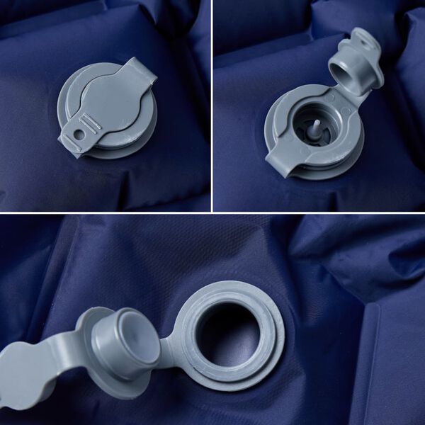 vidaXL Napihljivo leži&scaron;če za kampiranje za 1 osebo modro 190x58x6 cm