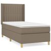 vidaXL Box spring postelja z vzmetnico taupe 100x200 cm blago