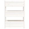 vidaXL Visoka greda bela 77x25x104,5 cm trdna borovina