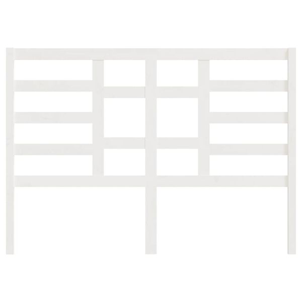 vidaXL Posteljno vzglavje belo 146x4x104 cm trdna borovina