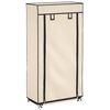 vidaXL Omarica za čevlje s pokrivalom blago 58x28x106 cm krem