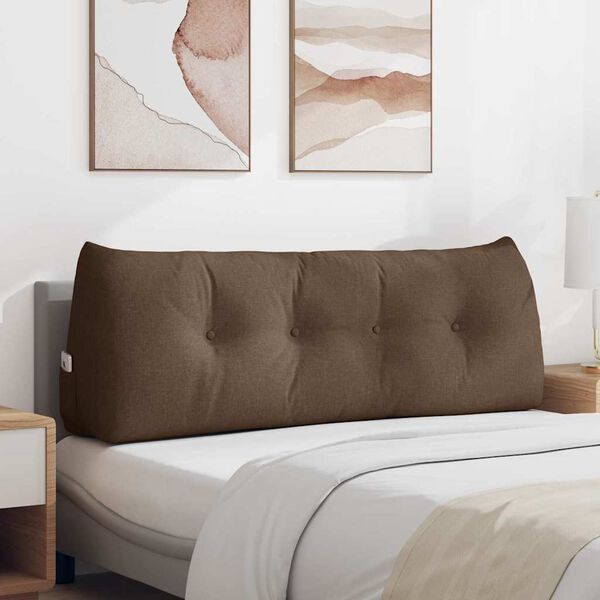 vidaXL Poglavni vzglavnik Rjava 140 x 24 x 50 cm blago