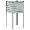 vidaXL Vrtno korito za rože 45x45x88 cm pocinkano jeklo