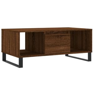 vidaXL Klubska mizica rjav hrast 90x50x36,5 cm inženirski les