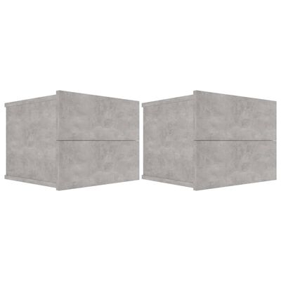 vidaXL Nočne omarice 2 kosa betonsko sive 40x30x30 cm iverna plošča