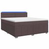 vidaXL Postelja boxspring z vzmetnico Temno rjava 180 x 200 cm Blago