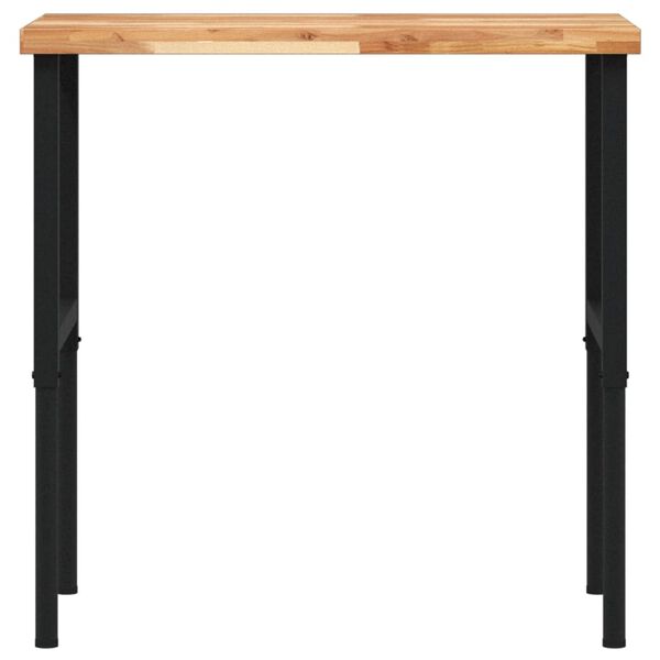 vidaXL Delovna miza 100x60x(73-99,5) cm trden akacijev les pravokotna