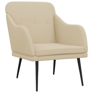 vidaXL Fotelj krem 63x76x80 cm blago