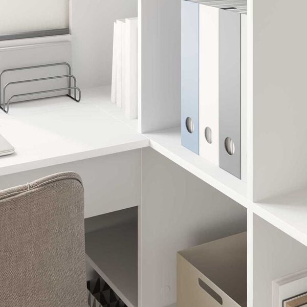 vidaXL Kotniška miza Bela 101,5 x 149,5 x 149,5 cm Konstruiran les