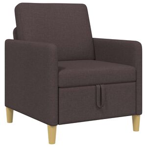 vidaXL Sofa s shrambo Temno rjava 72 x 78 x 87 cm Poliester