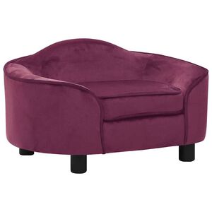 vidaXL Pasji kavč bordo 67x47x36 cm pli&scaron;