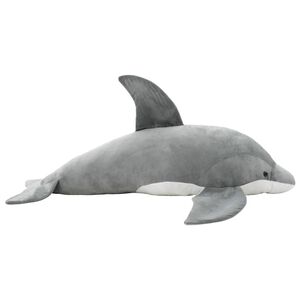 vidaXL Pli&scaron;asta igrača delfin siv
