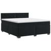 vidaXL Postelja boxspring z vzmetnico Črna 180 x 200 cm Žamet