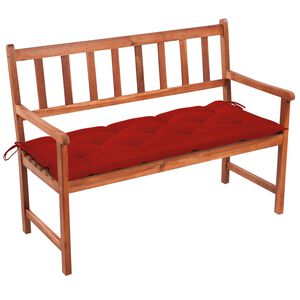 vidaXL Vrtna klop z blazino 120 cm trden akacijev les