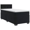 vidaXL Postelja boxspring z vzmetnico Črna 90 x 200 cm Žamet