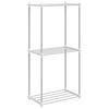 vidaXL Tubular Shelf s shranjevanjem Bela 42.5 x 27 x 91.5 cm Aluminij