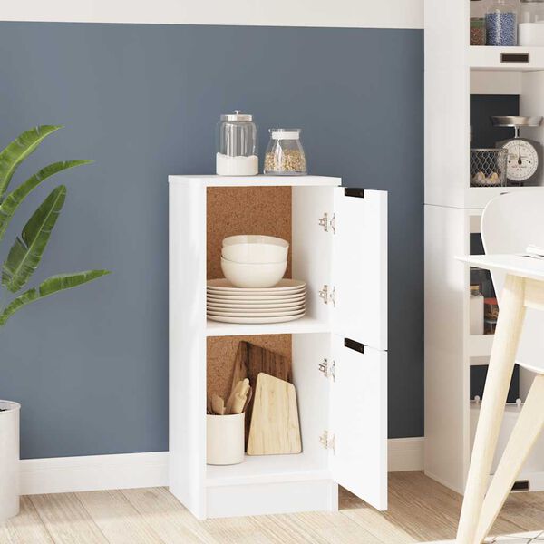 vidaXL Komoda bela 30x30x70 cm konstruiran les